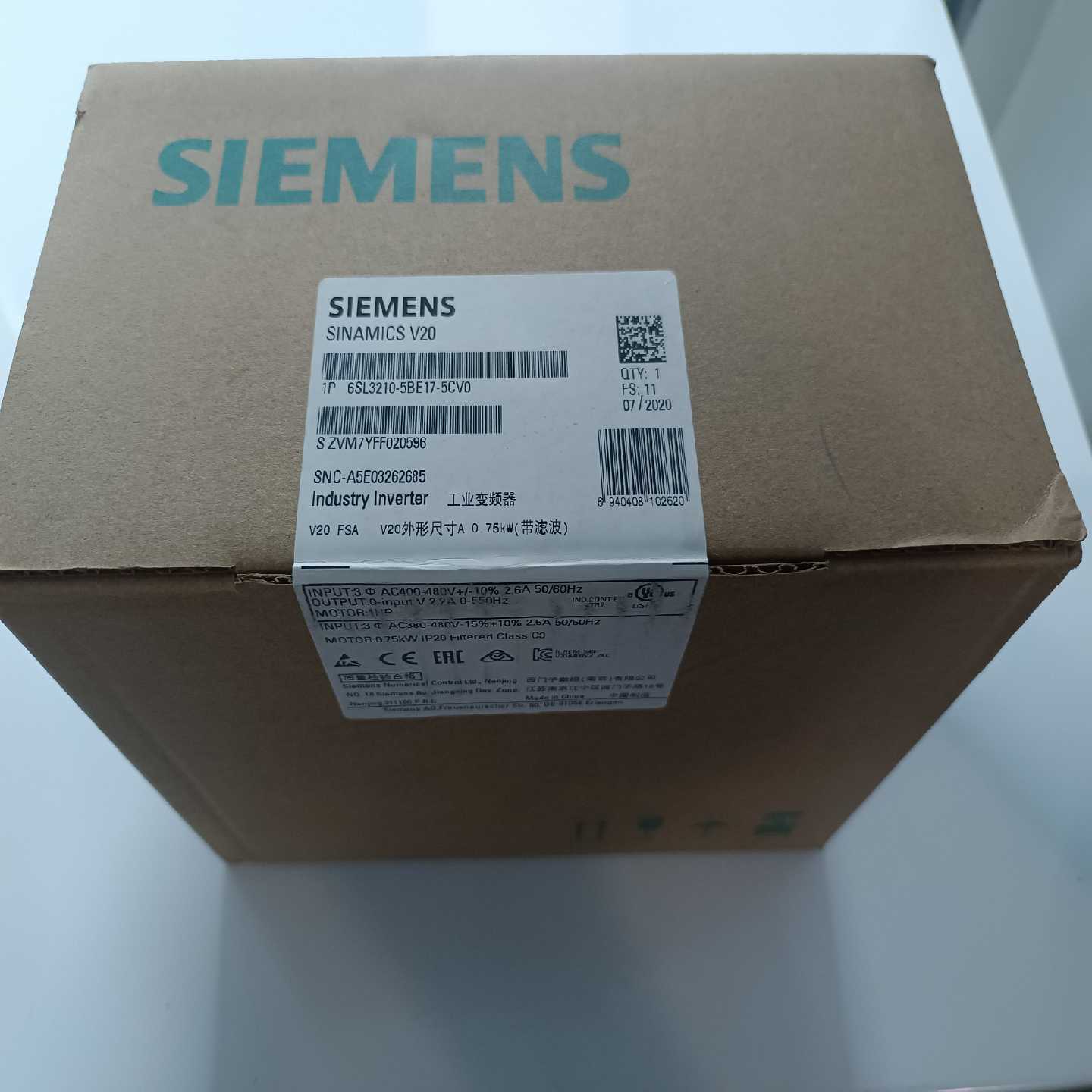6SL3210-5BE17-5CV0变频器V200.询价