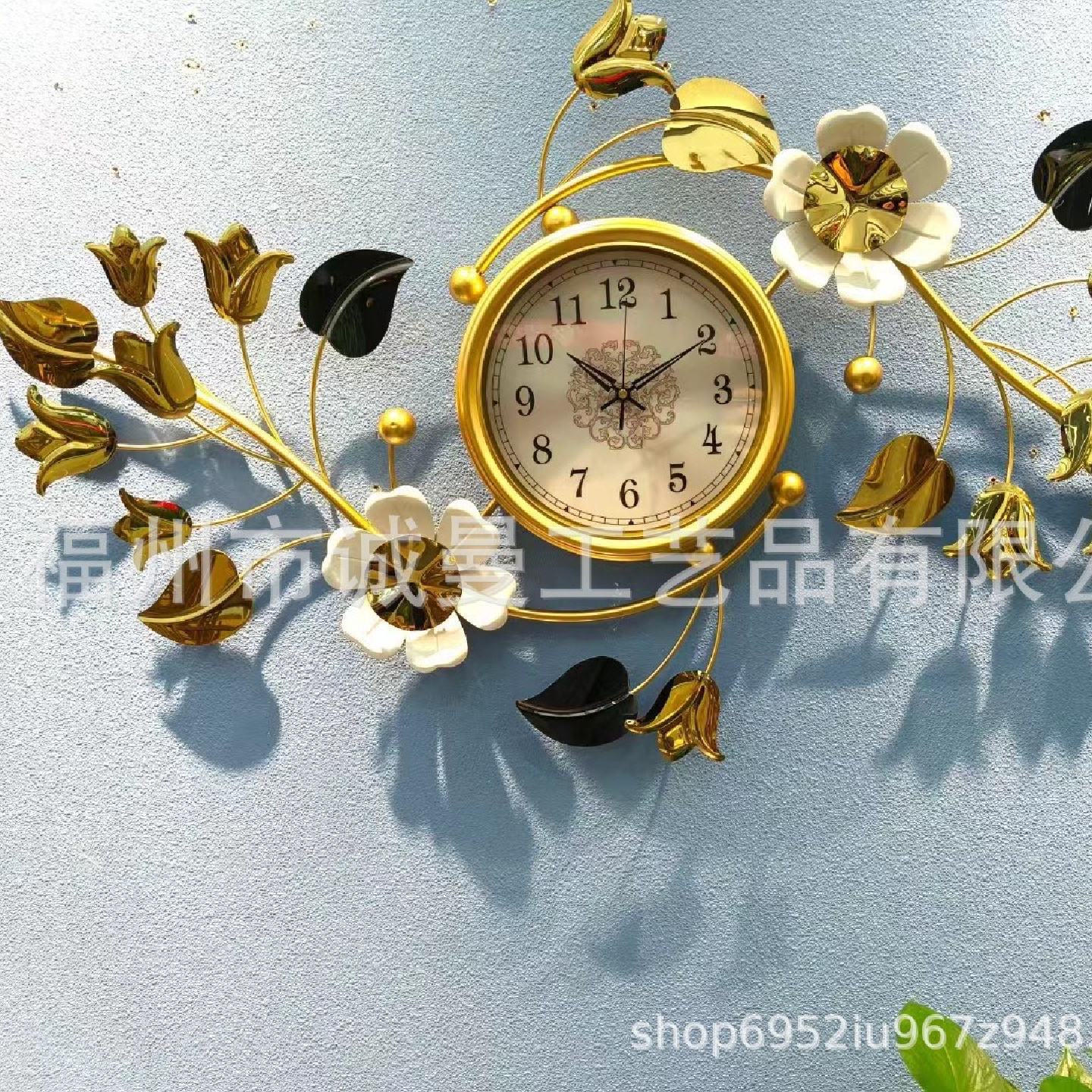 不锈钢轻奢钟表客厅现代艺术挂表家用时钟创意时尚墙面装饰简约挂