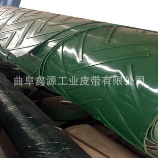 绿色pvc裙边挡板传动带体弹性好不易变形橡胶输送带运输带厂家