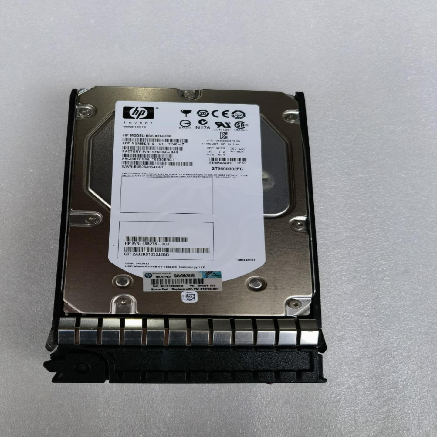 HP 518735-001 AP732A 600G 10K FC 35 495276-003  存储硬盘询价