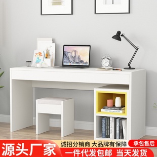 简易书桌家用学习工作台卧室简约长条桌办公桌子 实木电脑桌台式