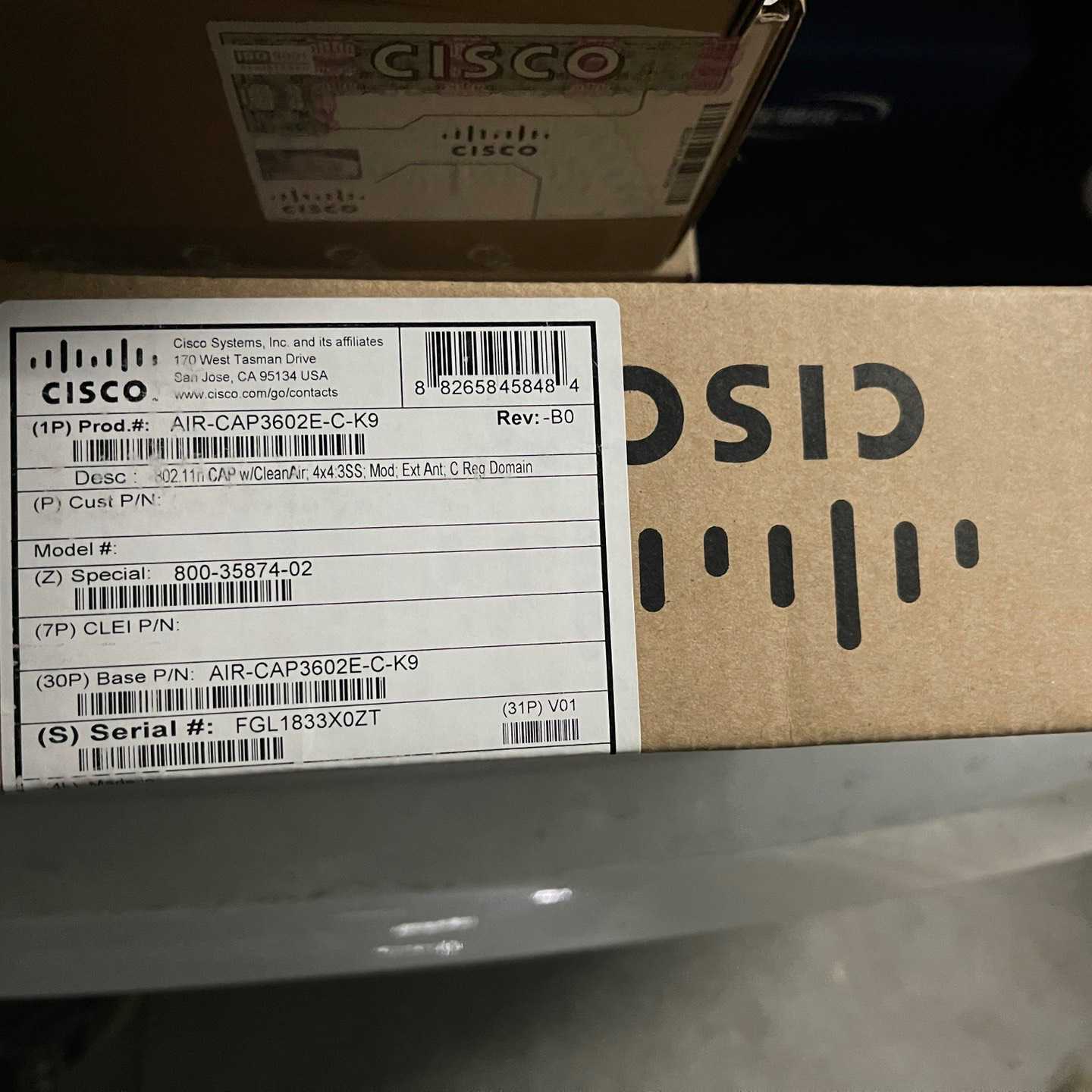 O议价AIR-CAP3602E-C-K9思科无线AP工程剩余现货/维修