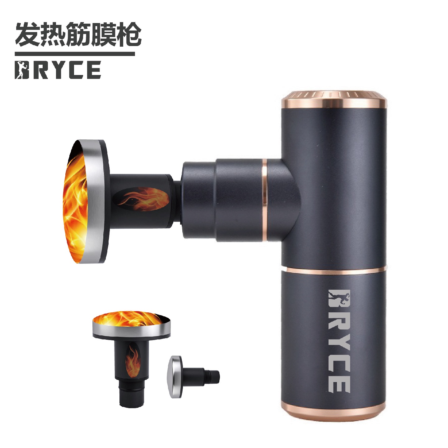 发热筋膜枪发热按摩头铝合金机身免加油设计超长行程15KG推力静音