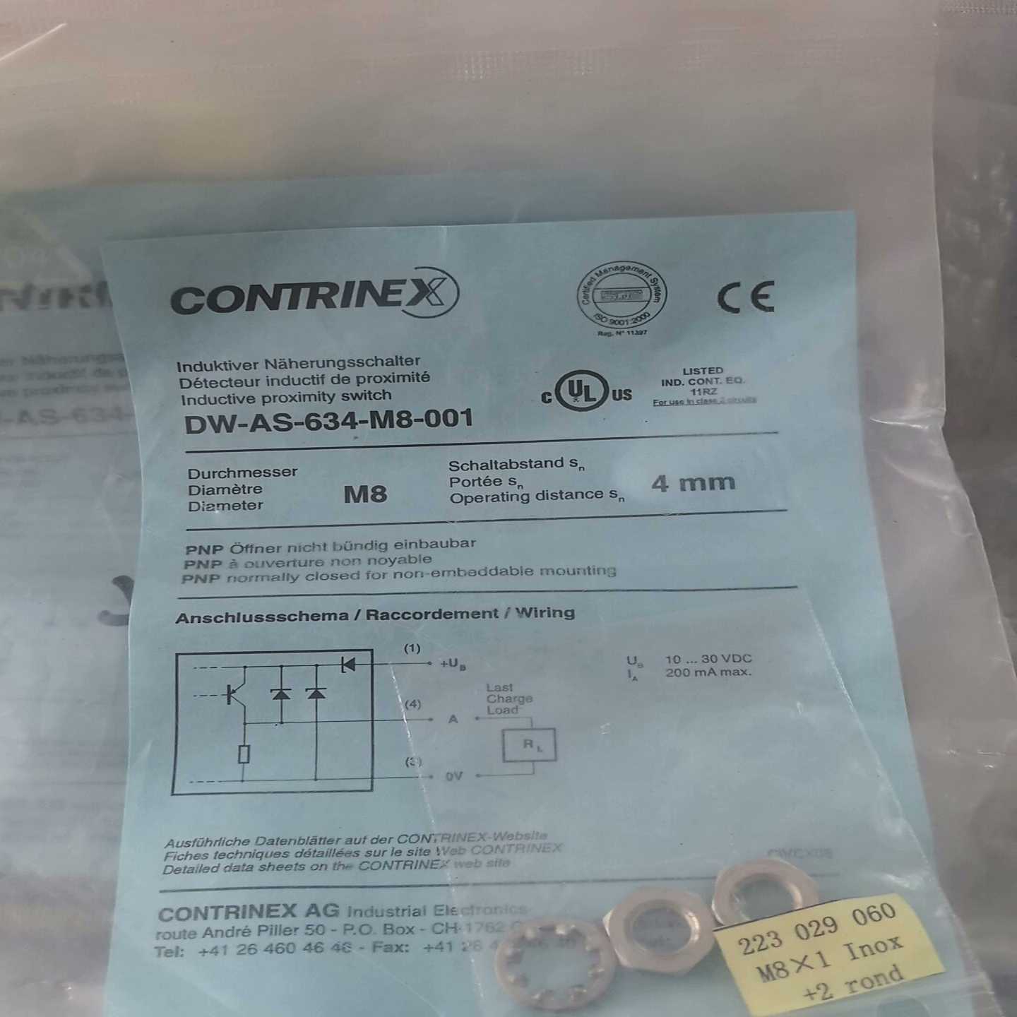 科瑞接近开关DW-AS-634-M8-001询价