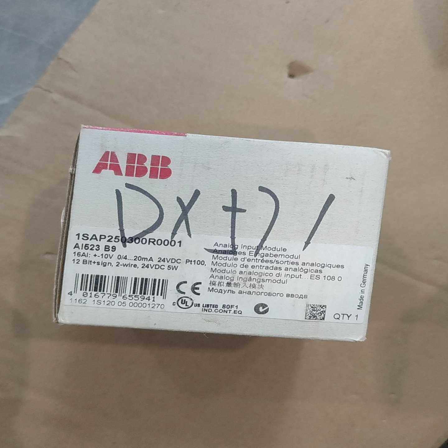 ABB模拟量输入模块，型号AI523B9，16AI，/---议价商品