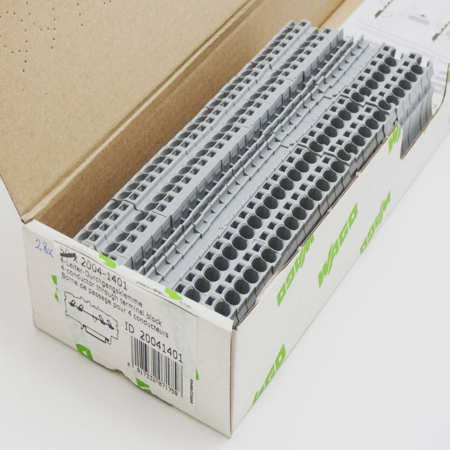 28xWAGO2004-14010.5-6.0mm232A4-Leiter-Durchgangsklemme
