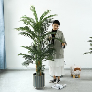 饰 以法莲北欧仿真绿植盆栽假植物棕葵落地盆景室内家居装