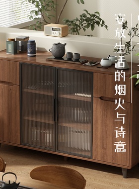 餐边柜酒柜客厅靠墙一体实木茶水柜2024新款家用置物斗柜厨房橱柜