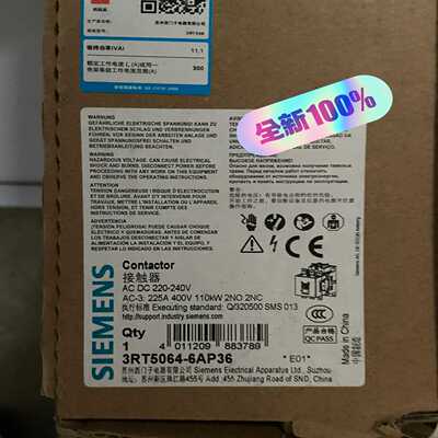 低压电器.3RT5064-6AP36未拆封询价