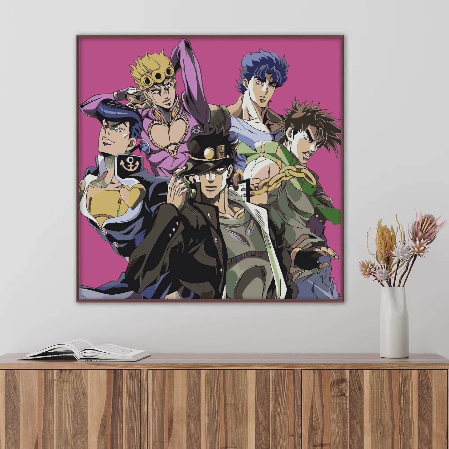 JOJO数字油画卡通手工diy定制填充色减压手绘丙烯现代油彩装饰画图片