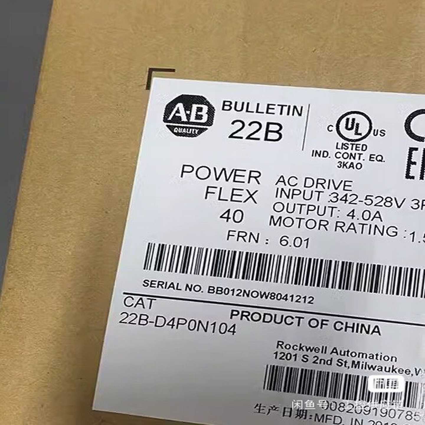 22B-D4P0N104AB变频器1.5KW380V全【博航商行】