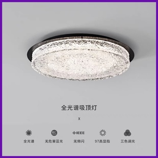 极简卧室吸顶灯新款 意式 高端现代简约全光谱护眼房间书房吸顶灯具