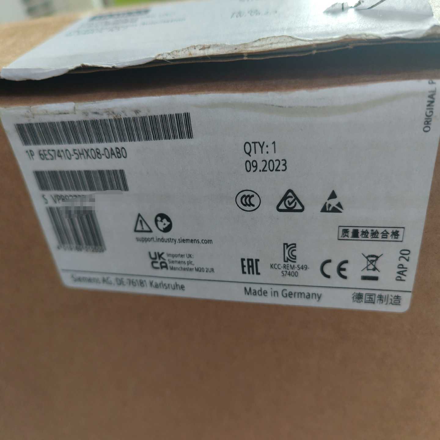 6ES7410-5HX08-0AB0仅开封，议价～（佳毅工控）