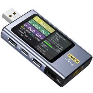 跨境FNB58 USB Tester电压电流表Type C快充功率测试仪QC