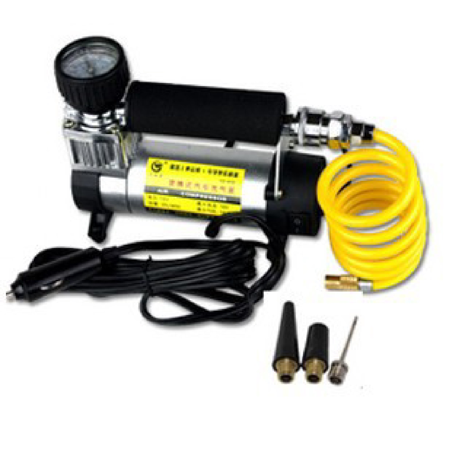 尤利特3035A便携式车载金属单杠充气泵 自驾游随车多工功能打气机