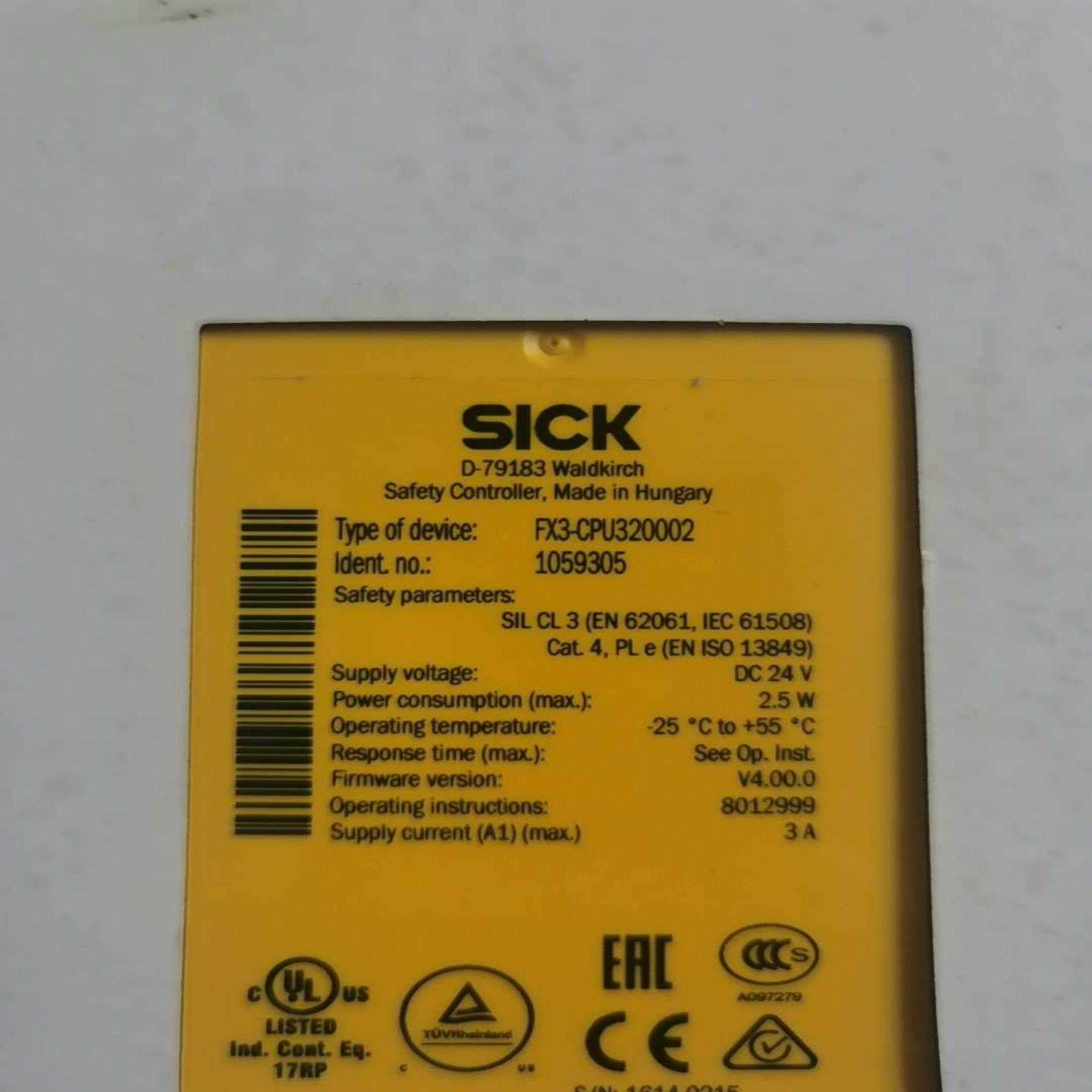 SICK安全继电器FX3-CPU320002{议价}