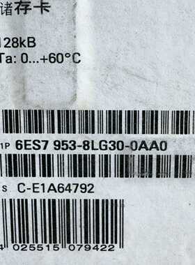 S7-300128KB存储卡，型号6ES7953-适用
