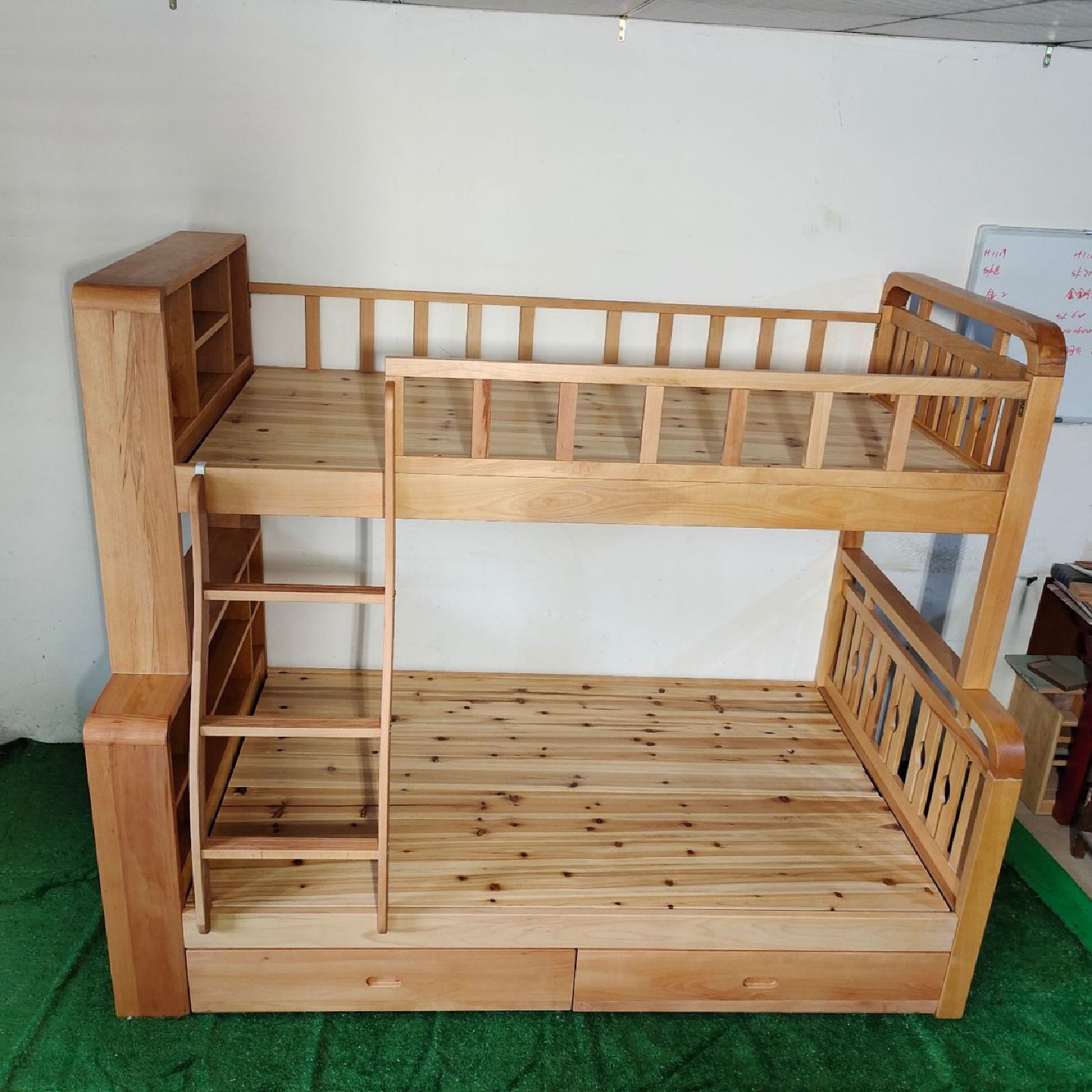 定制全实木双层床榉木儿童高低子母床上下铺现代简约上下床工厂