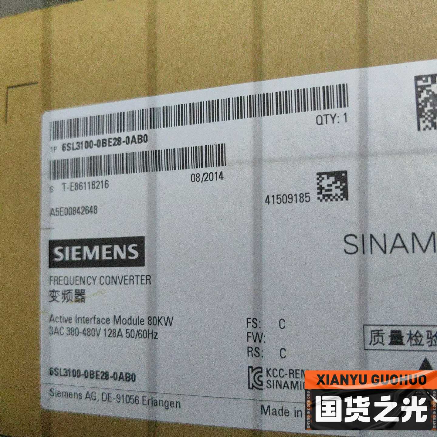 型号为6SL3120-0BE28-0AB0，黑色外壳，尺寸紧【卡奥电子】