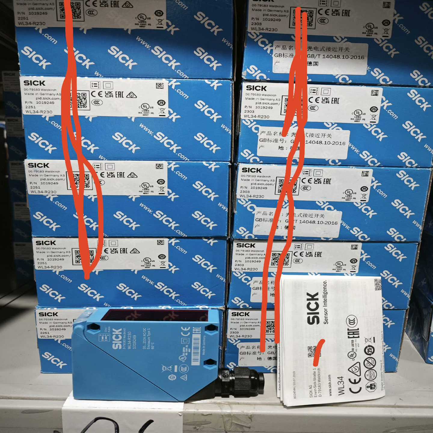 WL34-R230实价库存多德国sick 10192(通通配件）