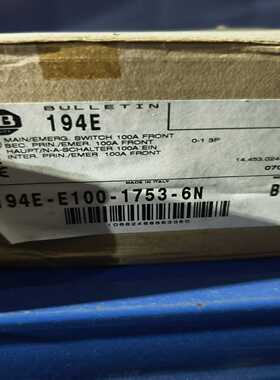 全新AB隔离开关194E-E100-1753-6N，意大利原议价