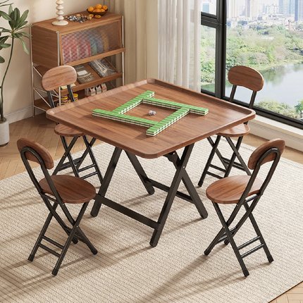 网红家用折叠麻将桌餐桌两用摆摊小桌子简易茶几吃饭桌手搓棋牌桌