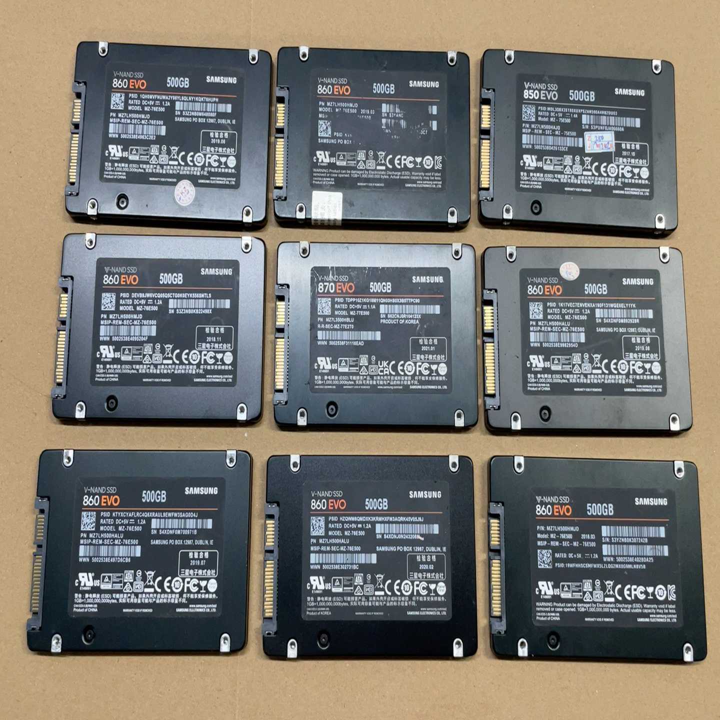 出20个三星850860EVO500G固态硬盘，SA--议价商品