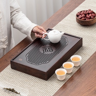 轻奢小型茶台托盘竹制茶台功夫高档干泡小茶台 茶盘家用2024新款