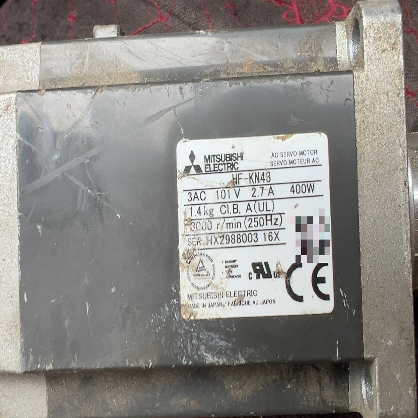 三菱伺服电机HF-KN43，400W，3AC101V，1.--议价商品