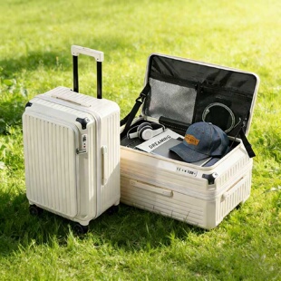 侧开盖行李箱女大容量可扩展加厚五轮拉杆箱密码学生旅行箱男皮箱