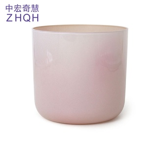 粉色石英水晶歌唱碗水晶钵瑜伽减压打击乐器愈合歌唱碗颂钵