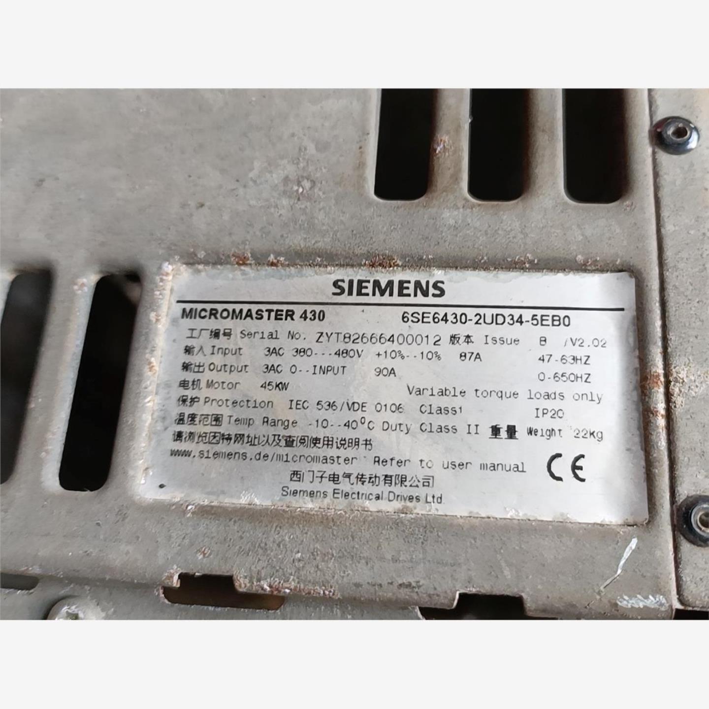 非标价变频器6SE6430-2UD34-5EBO拆机板子一套