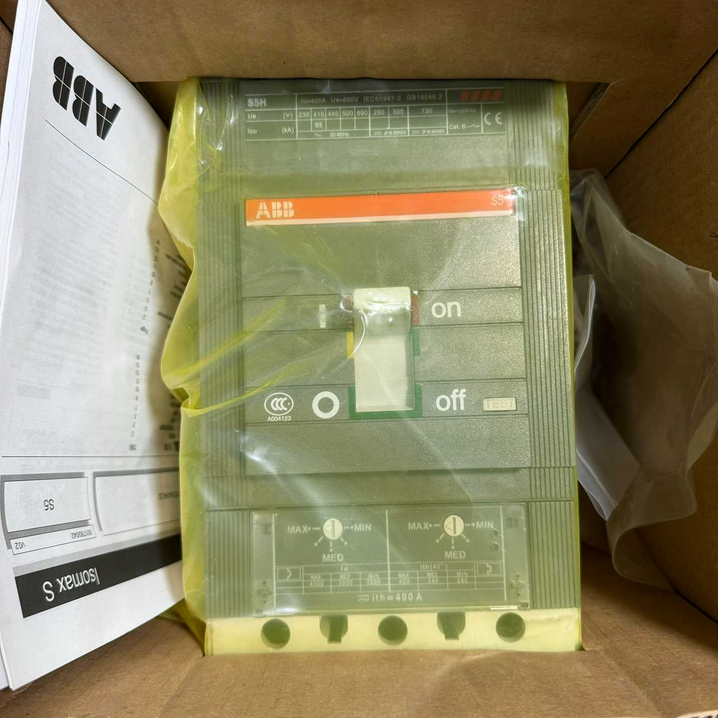 ABB断路器S5H3P400AS5H400拍前询价