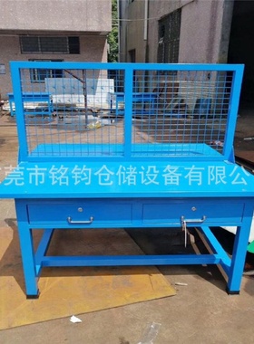 钳工台钳工实训台带虎钳四工位重型钢板台水磨台面模具工作台