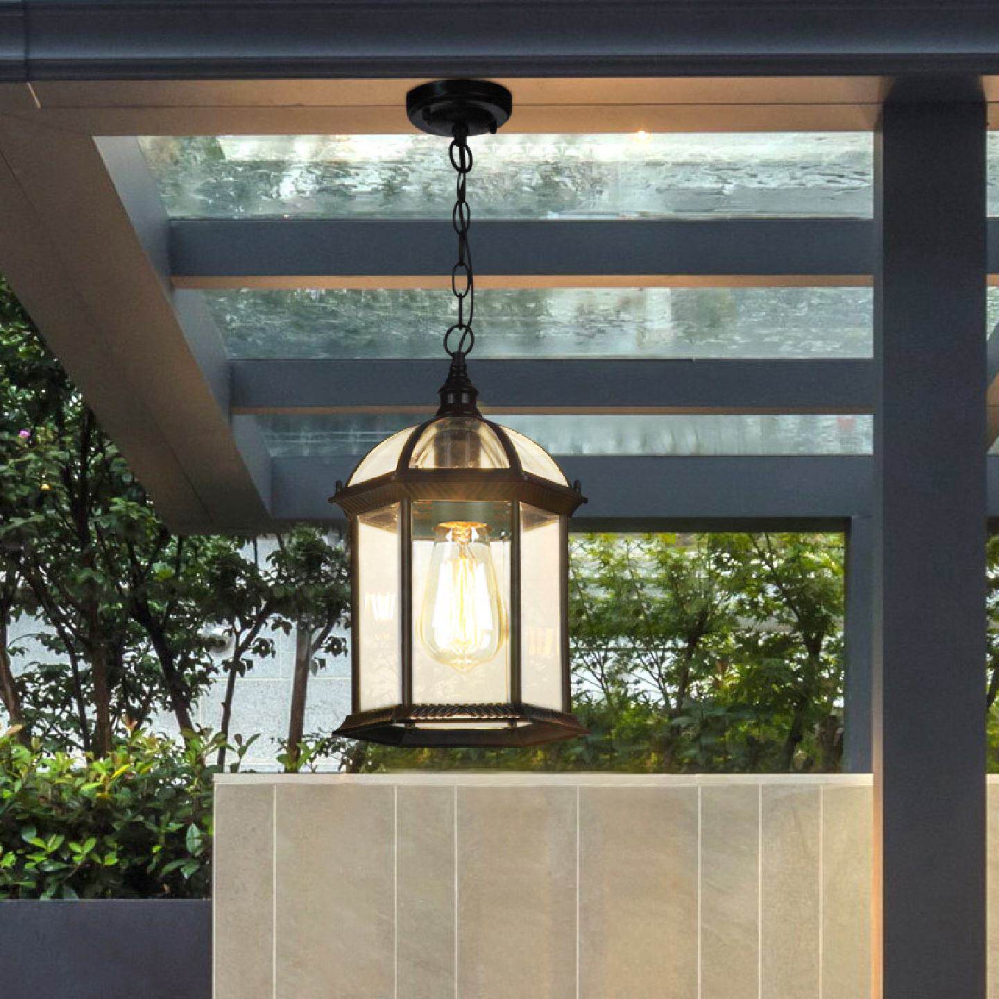 玻璃阳光房专用吸顶灯户外雨棚顶灯简约室外车棚庭院照明LED