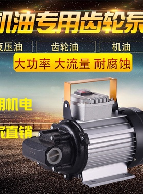 韩朗机油齿轮泵圆弧微型铝合金电动交流抽油泵厂家批发家用液压泵