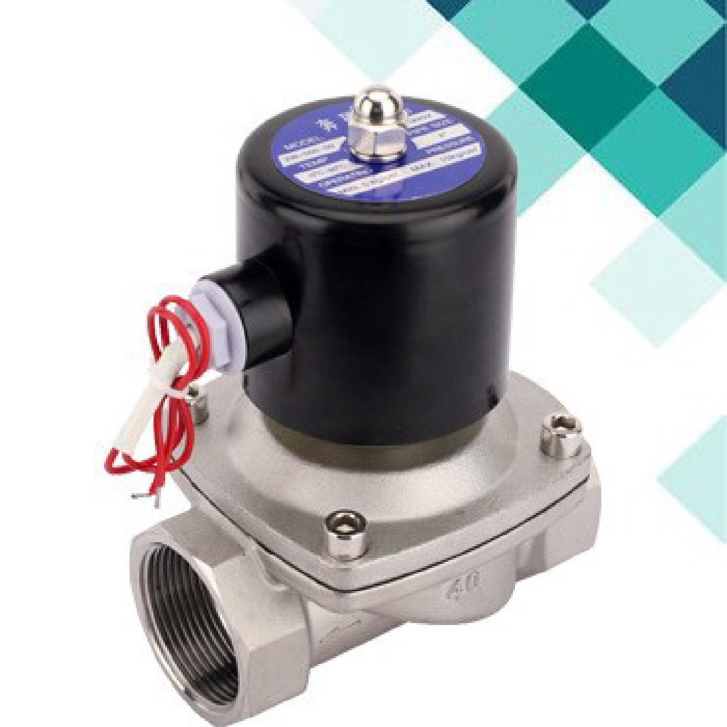 纯铜线304不锈钢电磁开关阀常闭2w水阀气阀220v24v6分dn15包邮