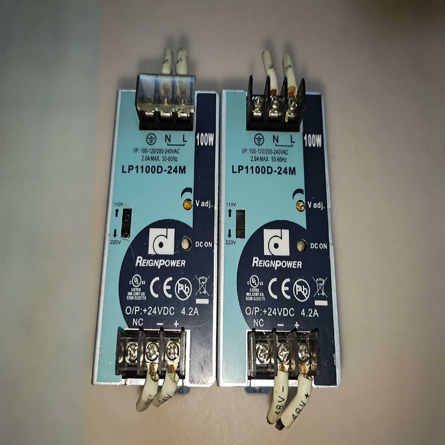 议价台湾昂鼎LP1100D-24M导轨式开关电源100W2