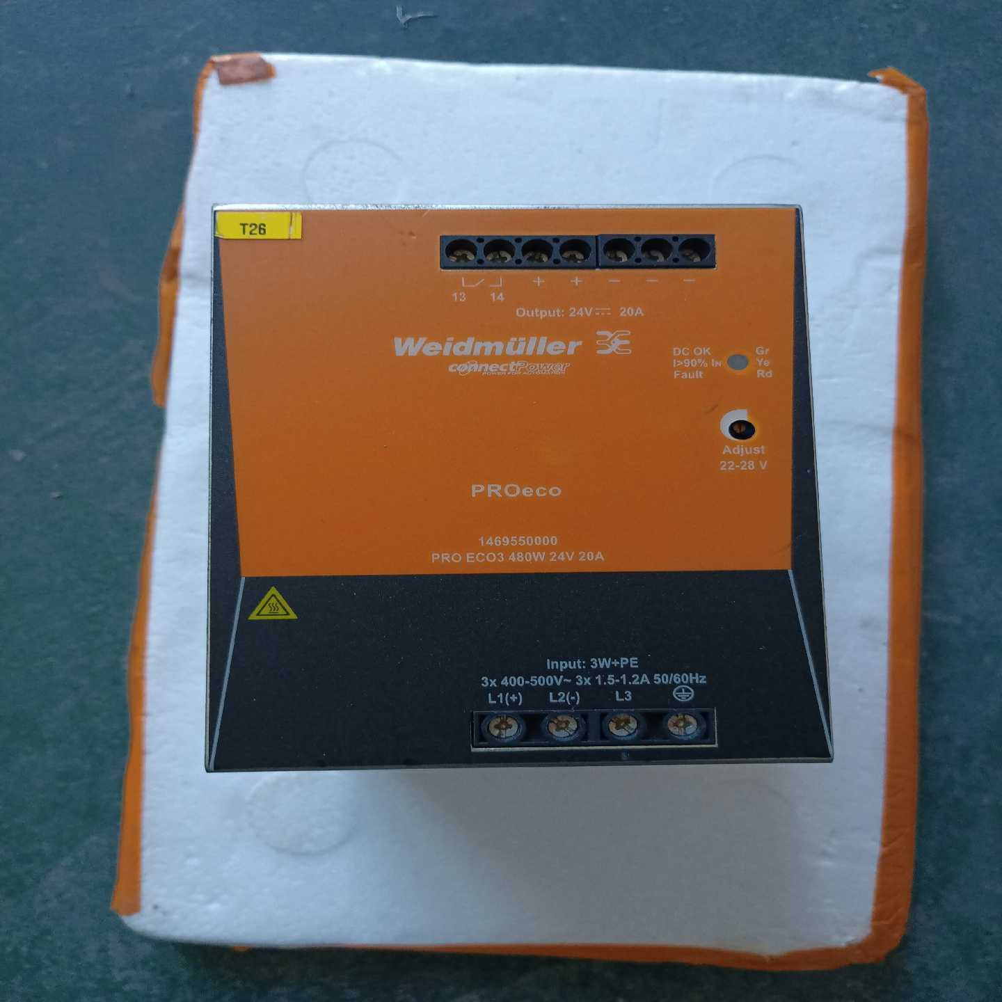 魏德米勒开关电源 PRO ECO3 480W 24V 20A【卡奥电子】