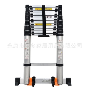 带平衡杆伸缩梯加厚铝合金工程梯家用折叠便携伸缩梯直梯 升级版