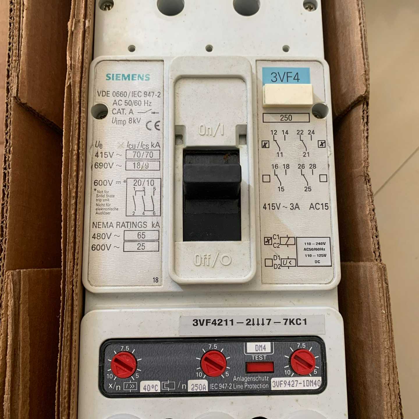 断路器3VF4211-2DM47-7KC13VF询价