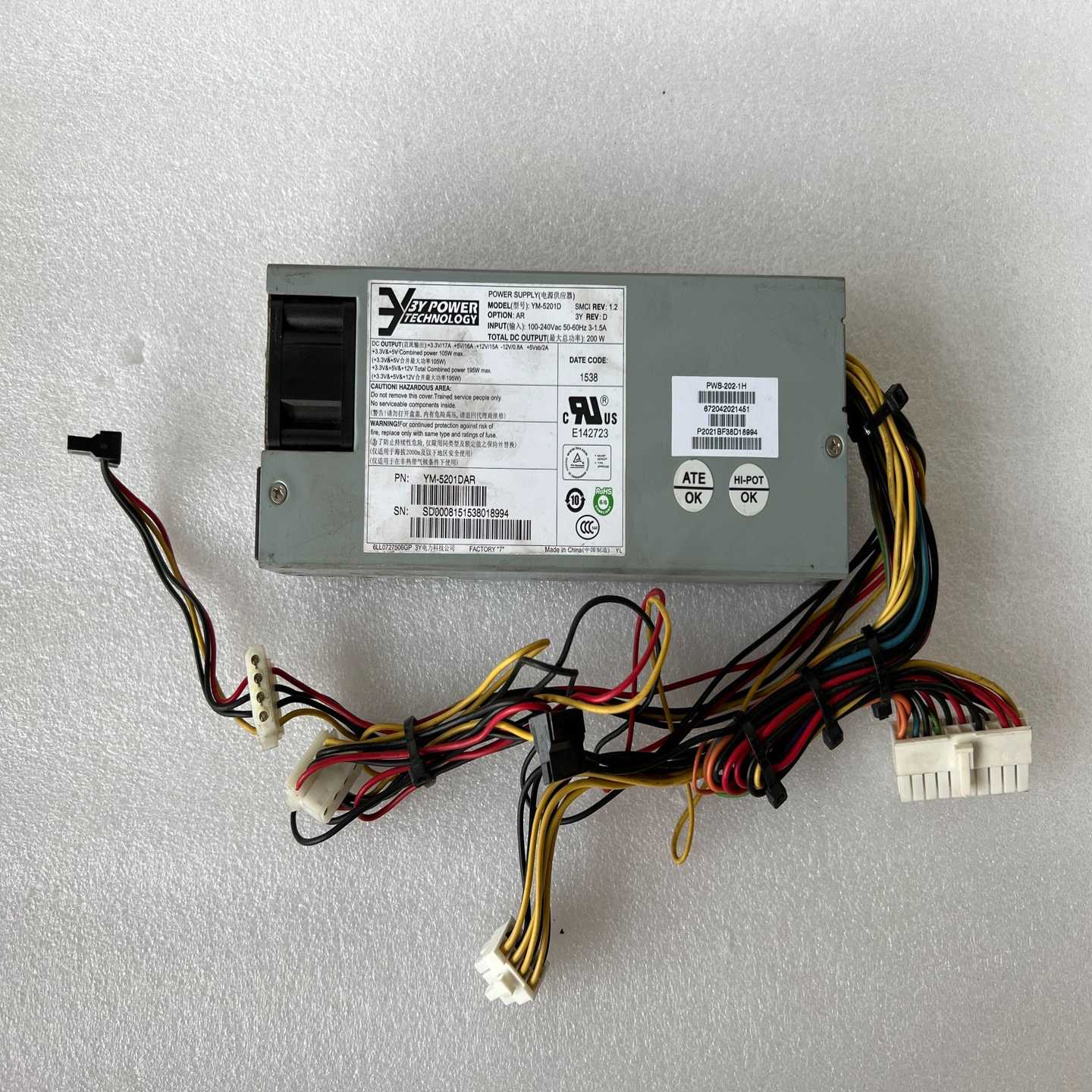 询价3Y原厂200W工控电源YM-5201DAR