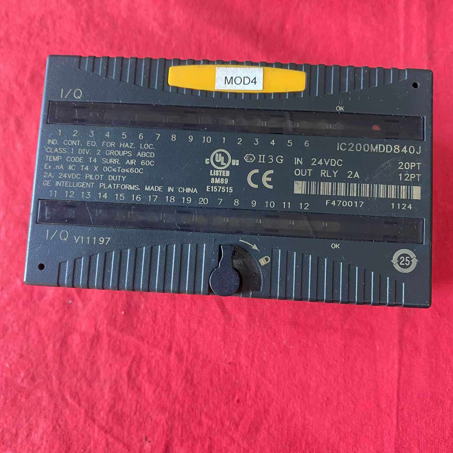 出美国GEPLC模块，型号是IC200MDD840J。24--议价商品