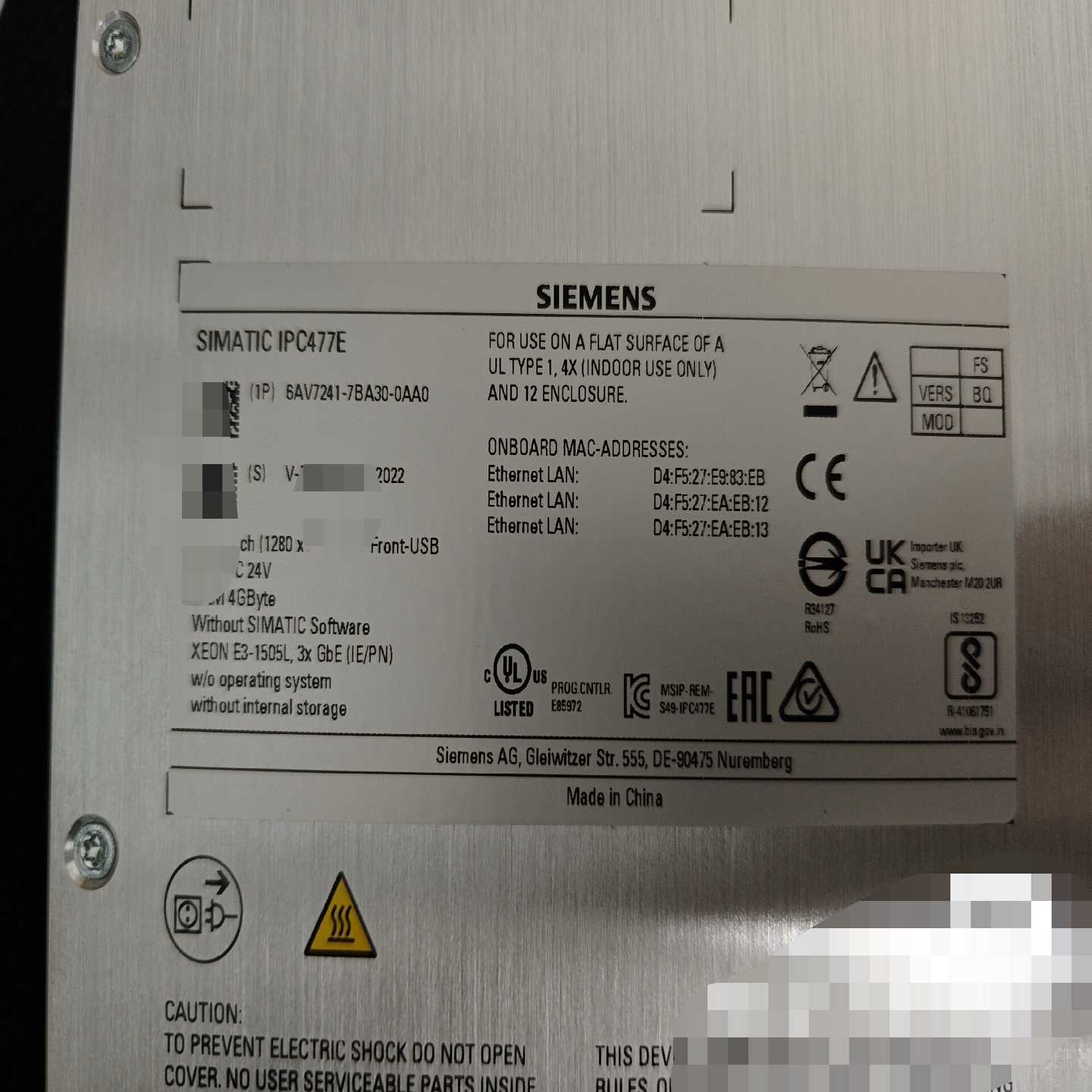 6AV7241-7BA30-0AA0成色漂亮功能完好议价--议价商品