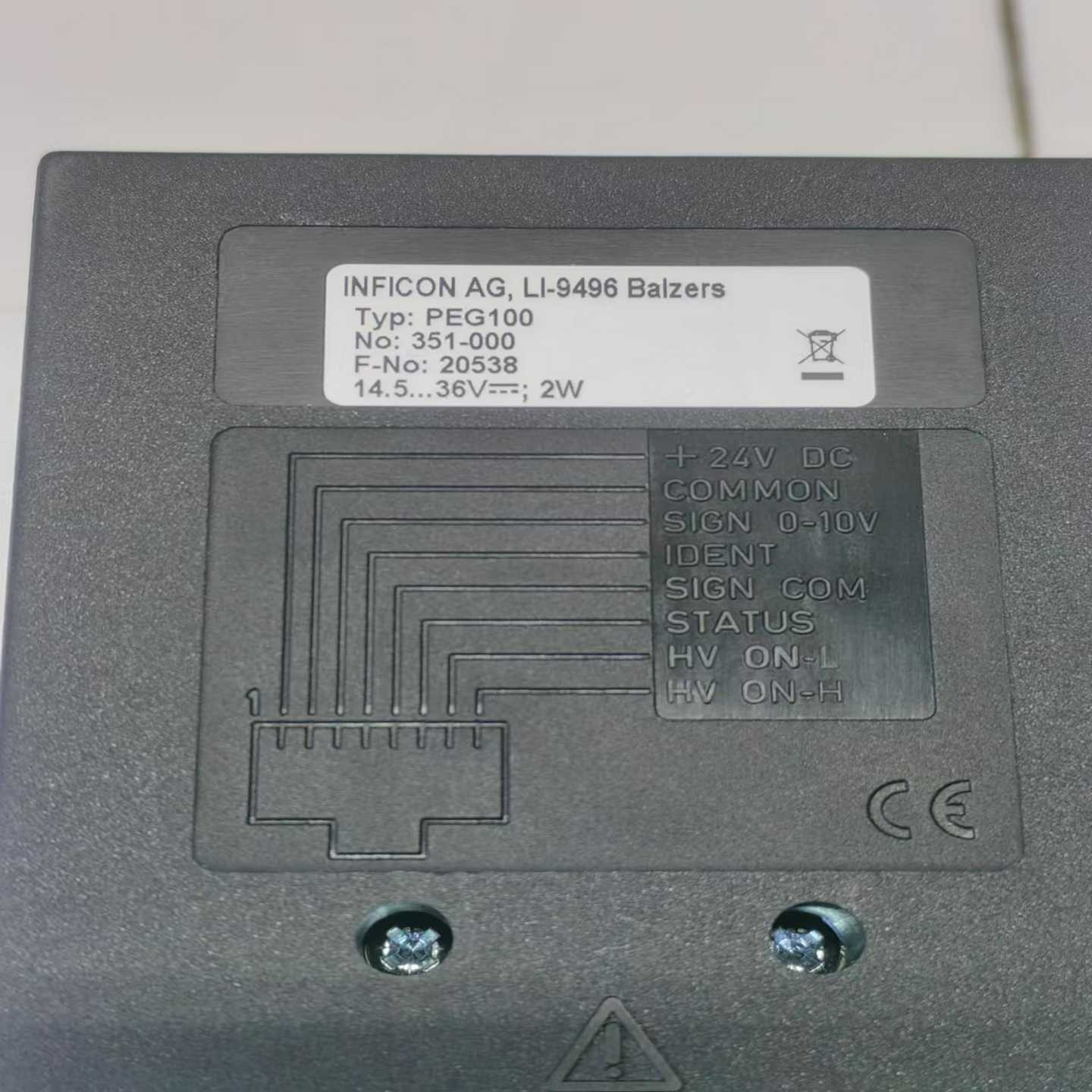 询价英福康PEG100真空计，型号351-000，来自INFIC