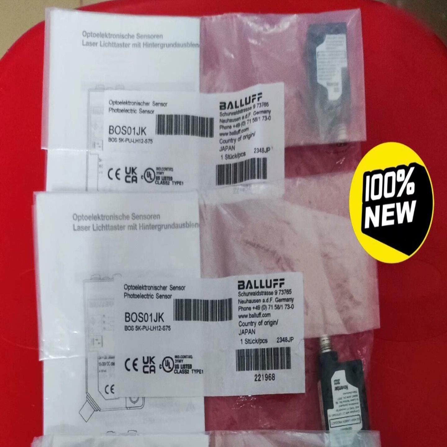 巴鲁夫背景消隐光电开关BOS01JK  BOS 5K-PU-LH12-S75全新正品