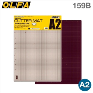 日本OLFA爱利华切割垫双面双色自愈刀板办公桌垫A2大多用垫板159B