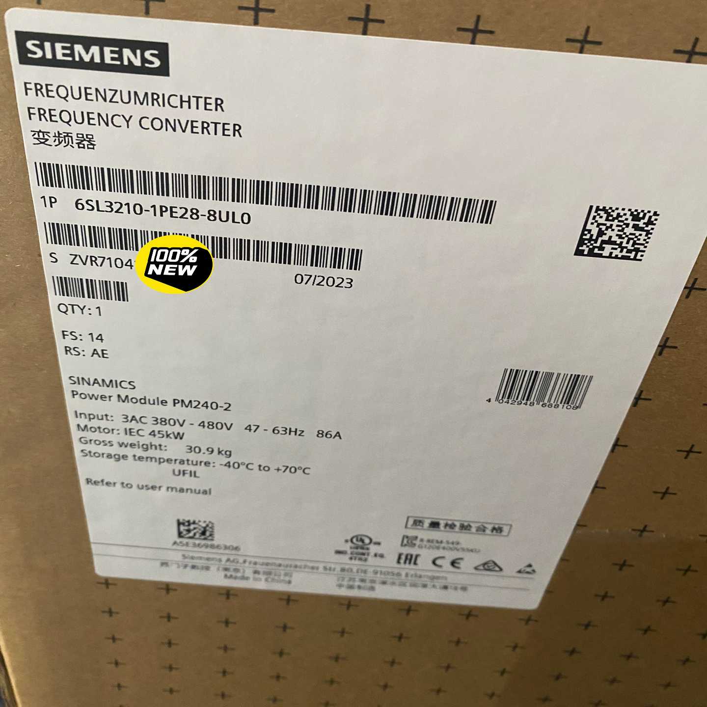 6SL3120-1PE28-8UL0原住装询价