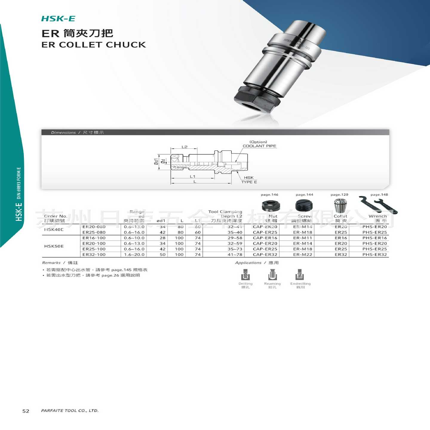 台湾普慧HSK40E-ER20-80筒夹刀柄，何障，规格价格拍前询