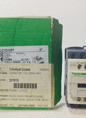 SCHNEIDERELECTRICLC1D12P7接触器3POLE5.5KWAT400V线圈